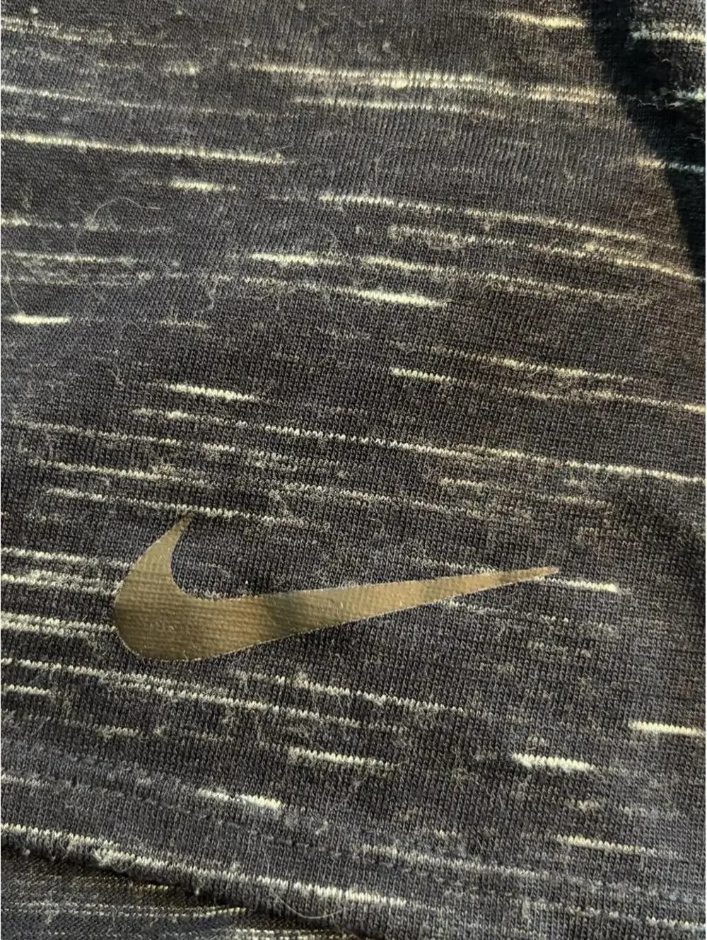 Y2K Nike Dri-Fit Navy Marled Hooded Long Sleeve Pullover Top